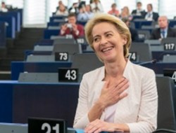 Ursula von der Leyen, EU Commission president, holds the role of a committee chairperson ..