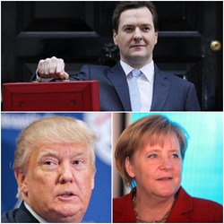 Share Politics: George goes Gonzo, Merkel meets Trump