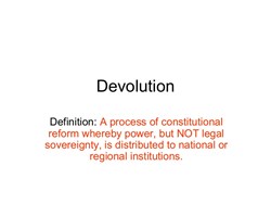NEF: Power and Devolution