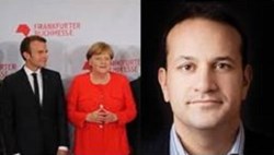 Macron & Merkel - celebrating with Leo ..