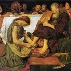 The concept of servant leadership originated with the gospel story of Jesus washing his disciples' feet ..