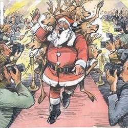 The Oldie's front cover image featured a great example of the active oldie - no less than Santa Claus ..