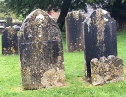 In contrast, these tombstones date from well before the launch of Voyager-1 (1977) — but for most of them it's no longer possible to discern who they commemorate or when they were erected. Burial grounds occupy over 19,000 acres in England, but the legacy they seek to preserve is forgotten within a very small number of generations. 